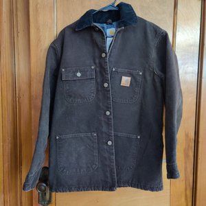 CARHARTT USA Med Mens Canvas Union Blanket Lined Vintage Chore Jacket Brown